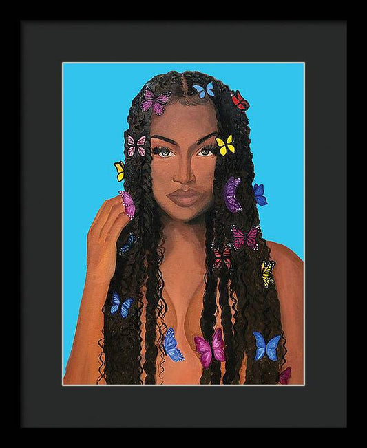 Butterfly Girl - Framed Print