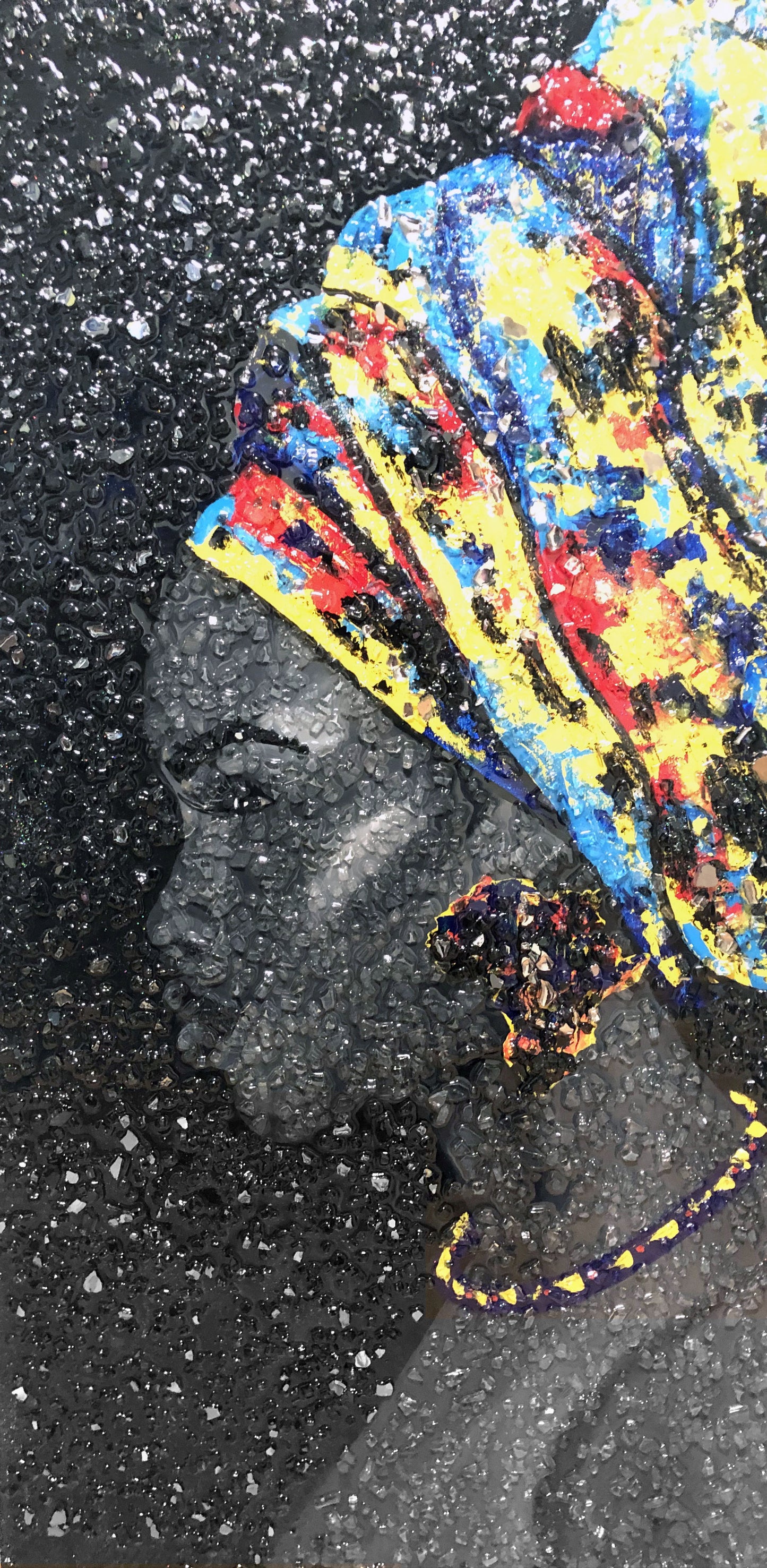 "Black Beauty" Original Glass Painting