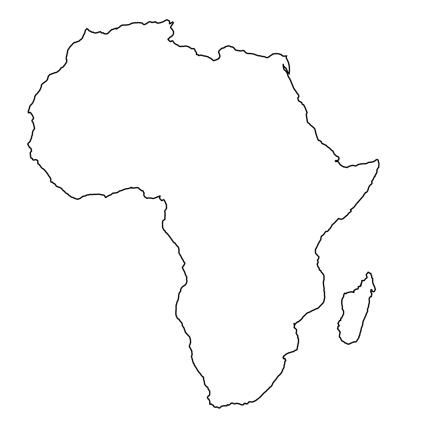 FREE Africa Coloring Page