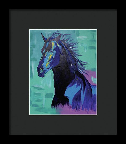 Blue Stallion - Framed Print