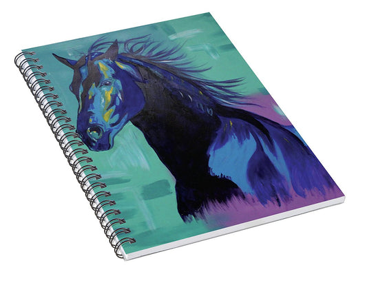 Blue Stallion - Spiral Notebook