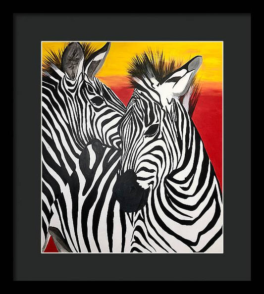 Zebras - Framed Print