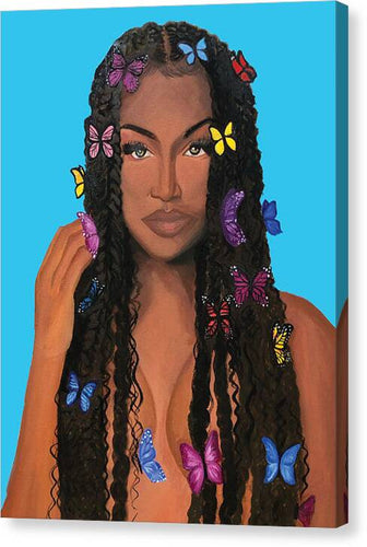 Butterfly Girl - Canvas Print
