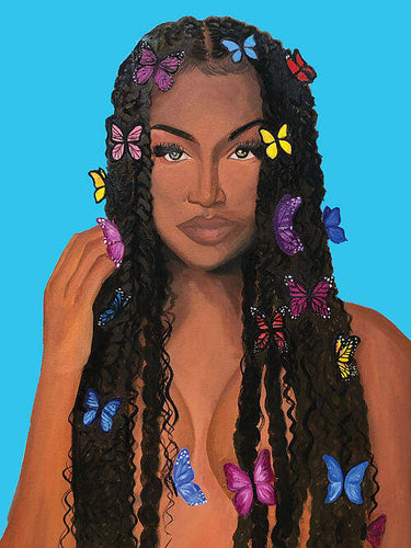 Butterfly Girl - Art Print