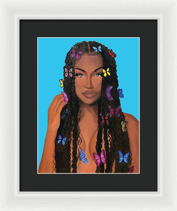 Butterfly Girl - Framed Print