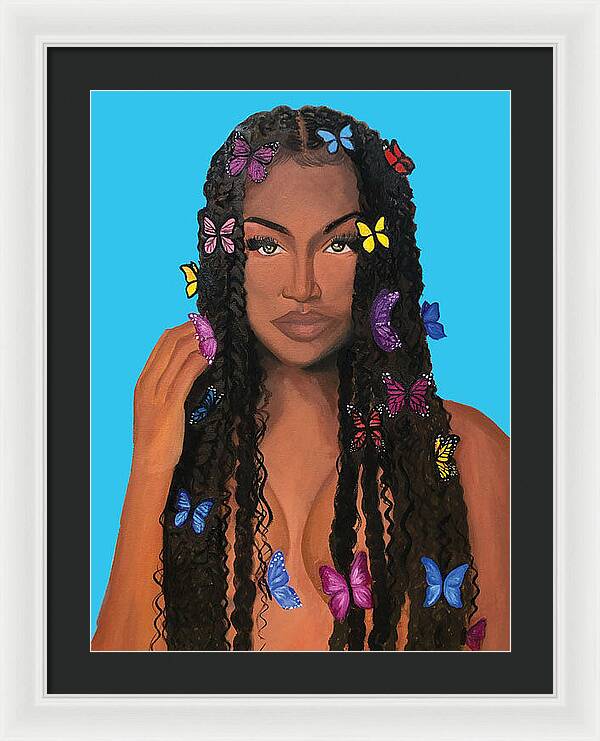 Butterfly Girl - Framed Print