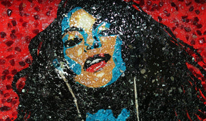 "Aaliyah - Red" Original Glass Painting