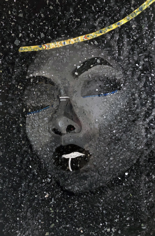 "Akilah the Beauty" Original Glass Painting