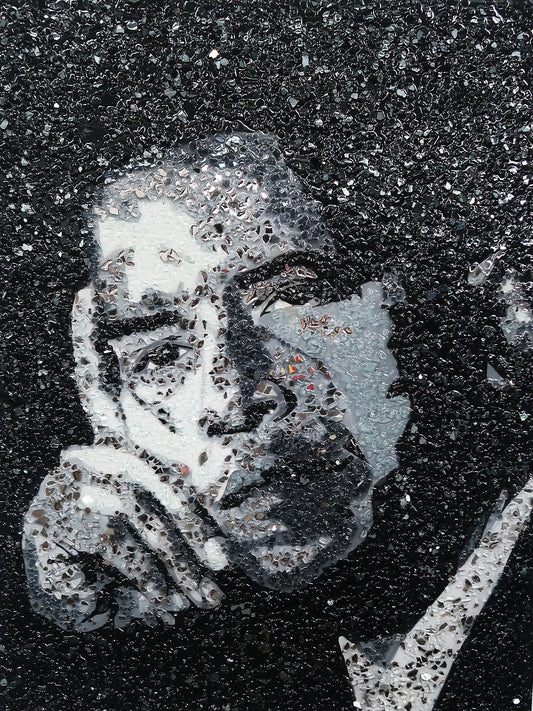 "Obama" Original Painting Created with Glass