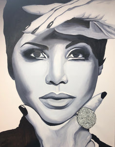 Toni Braxton - Original Oil Painting in Private Collection in Toronto, Canada