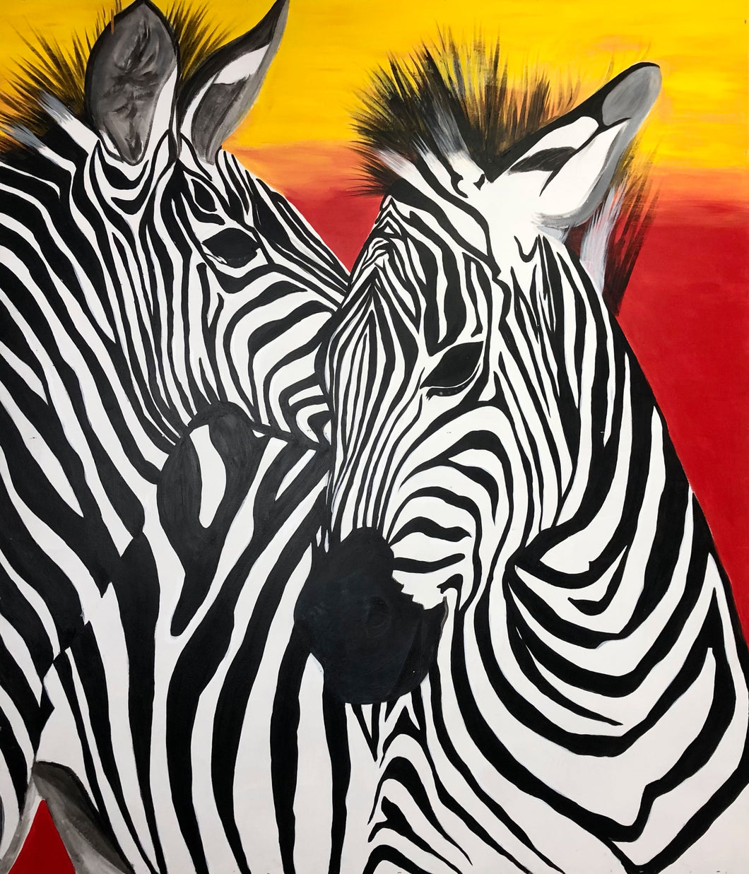 Zebras - Orignal Painting – The Simone Agoussoye Collection