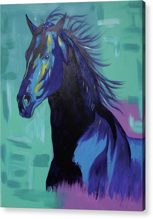 Blue Stallion  - Acrylic Print