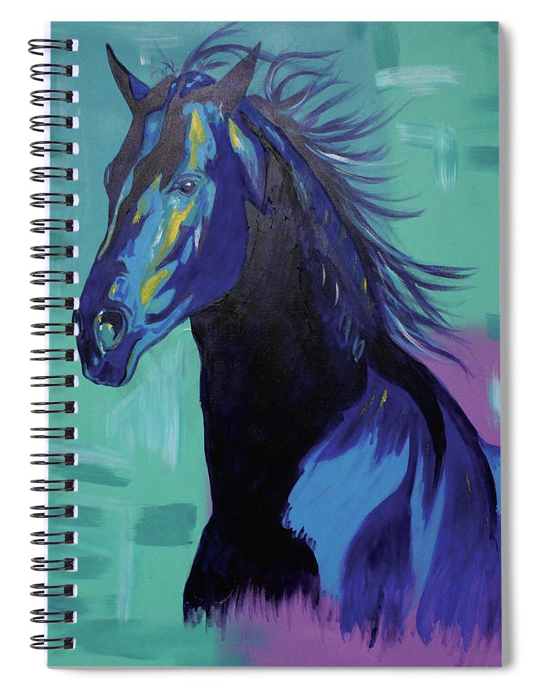Blue Stallion  - Spiral Notebook