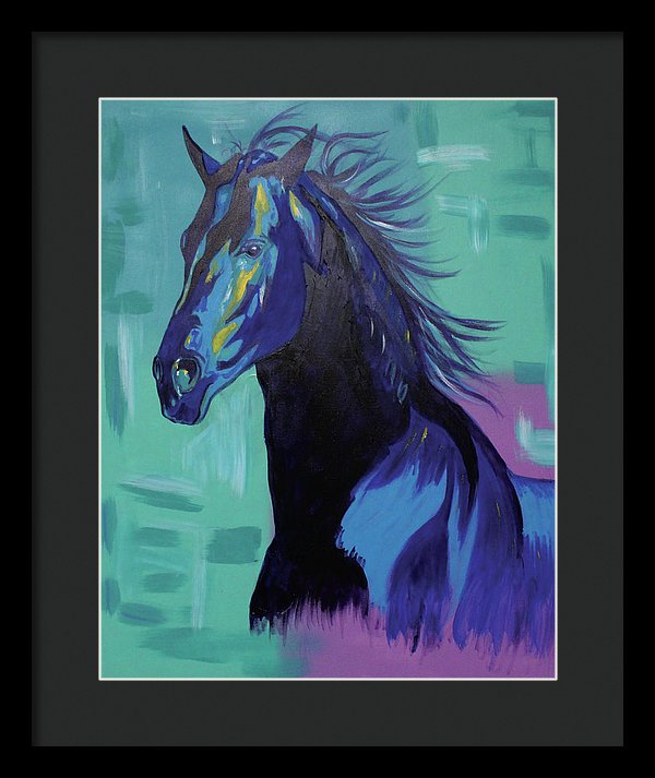 Blue Stallion  - Framed Print