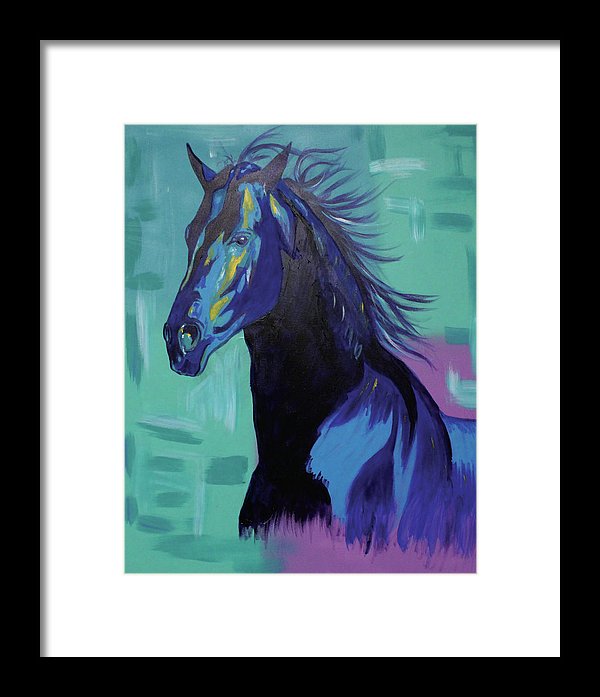 Blue Stallion  - Framed Print