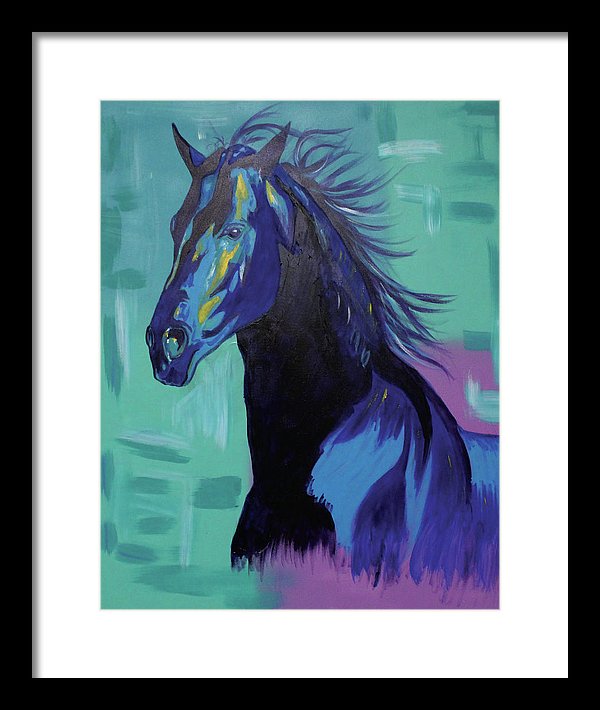 Blue Stallion  - Framed Print