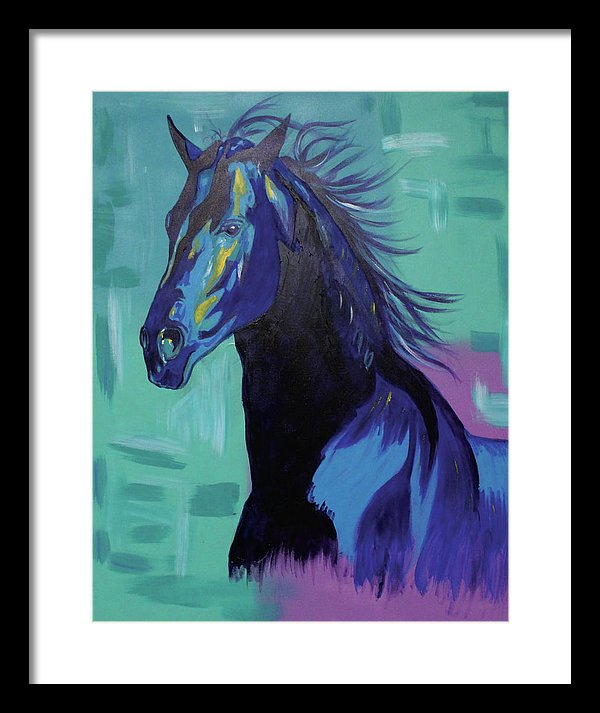 Blue Stallion  - Framed Print