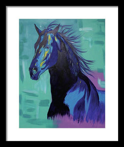 Blue Stallion  - Framed Print