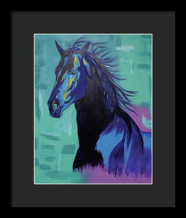 Blue Stallion  - Framed Print