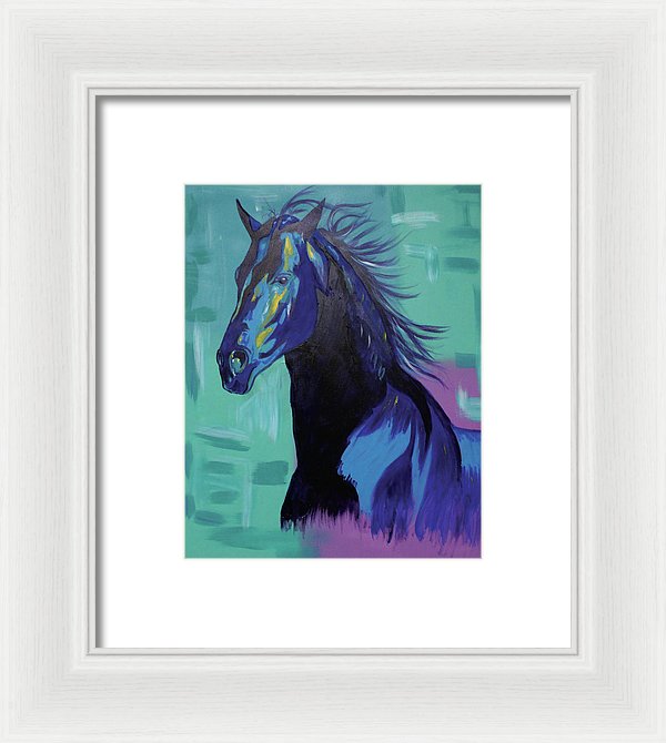 Blue Stallion  - Framed Print