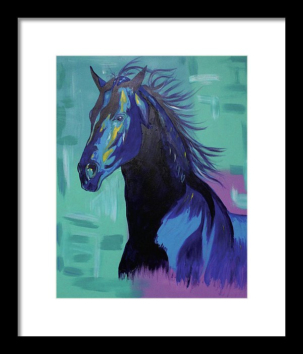 Blue Stallion  - Framed Print