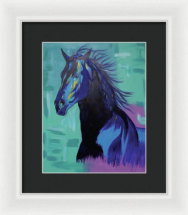 Blue Stallion  - Framed Print