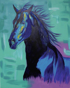 Blue Stallion  - Art Print