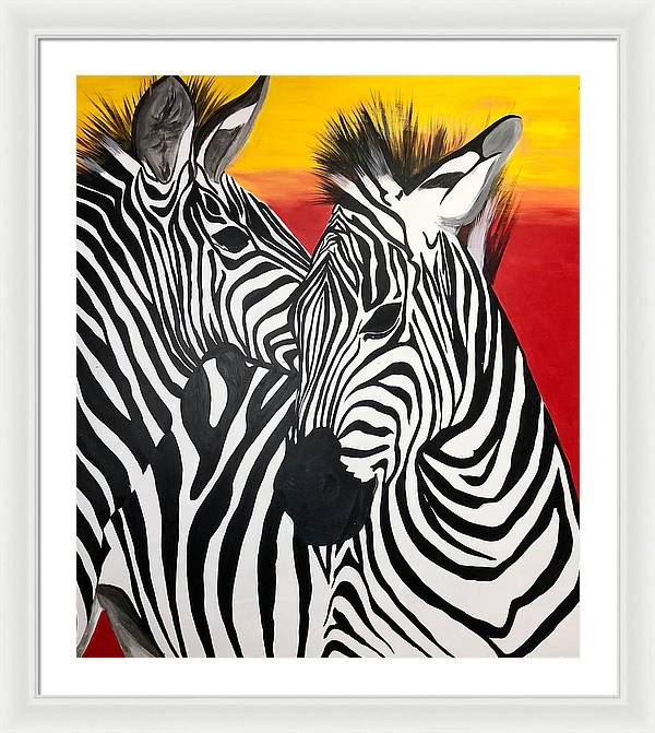 Zebras - Framed Print