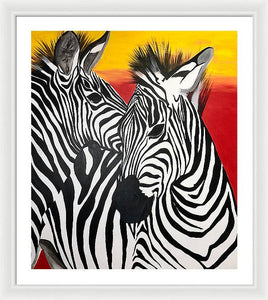 Zebras - Framed Print