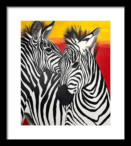 Zebras - Framed Print