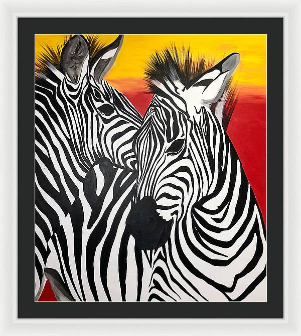 Zebras - Framed Print