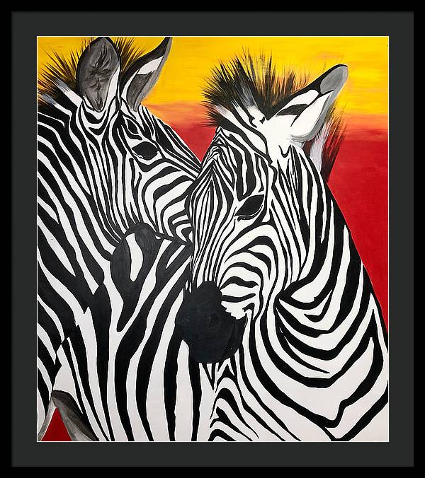 Zebras - Framed Print