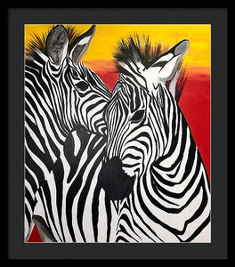Zebras - Framed Print