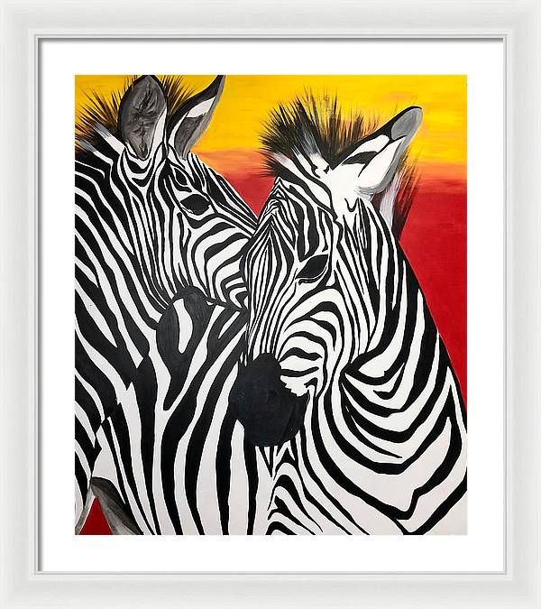 Zebras - Framed Print