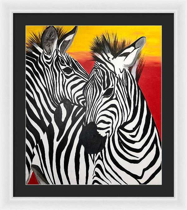 Zebras - Framed Print