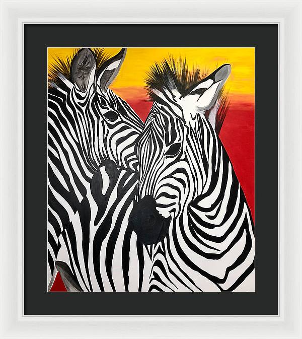 Zebras - Framed Print
