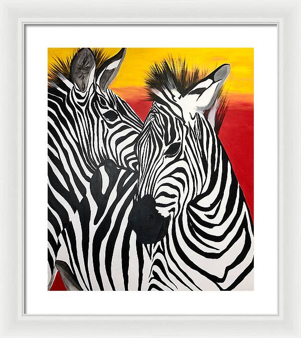 Zebras - Framed Print