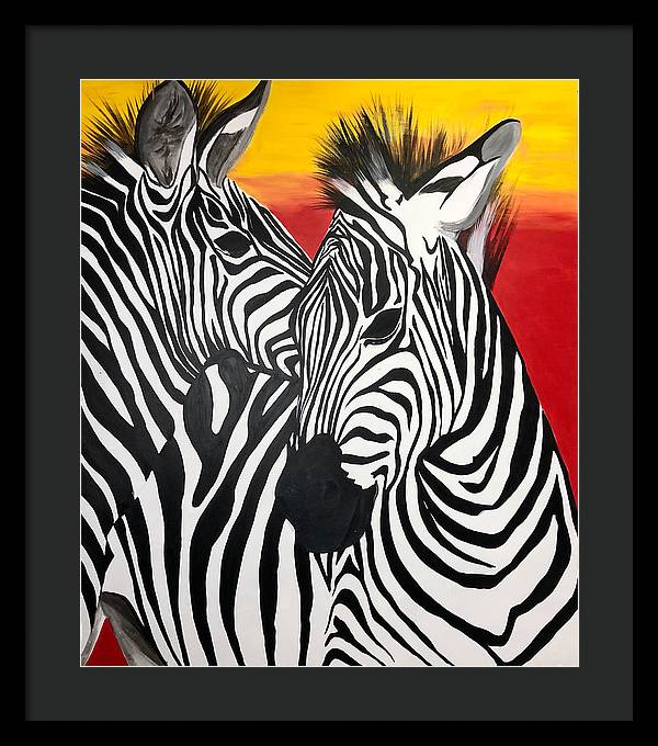 Zebras - Framed Print